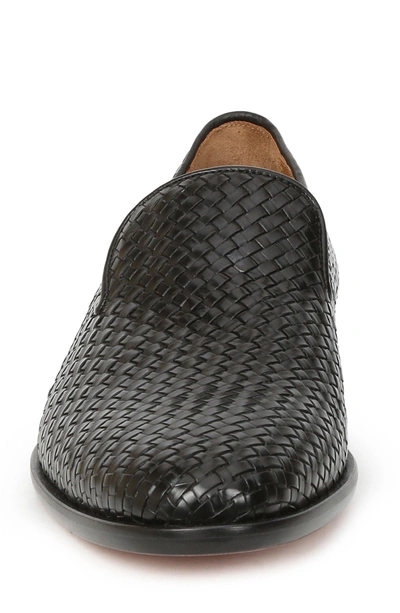 Shop Bruno Magli Picasso Woven Venetian Loafer In Black