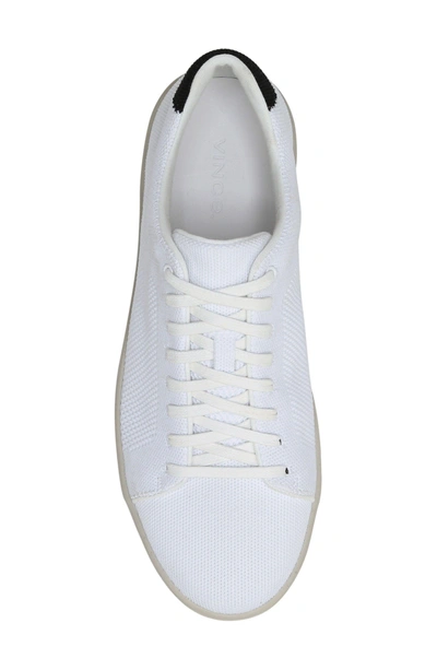 Shop Vince Silos Knit Low Top Sneaker In White