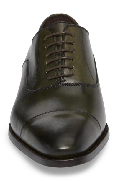 Shop To Boot New York Knoll Cap Toe Oxford In Olive Leather