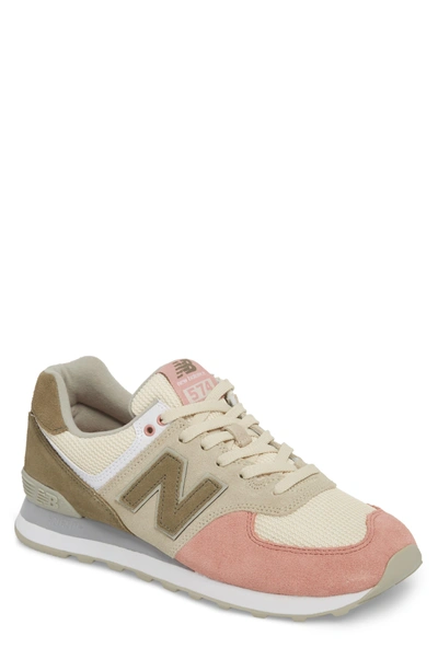 New Balance Men's 574 Casual Sneakers From Finish Line In Bone/dusted Peach  | ModeSens