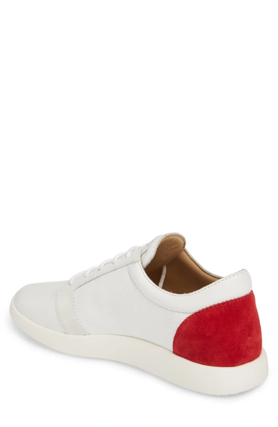 Shop Giuseppe Zanotti Signature Sneaker In White W/ Red Counter