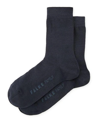 Shop Falke Family Ankle Socks In Navy