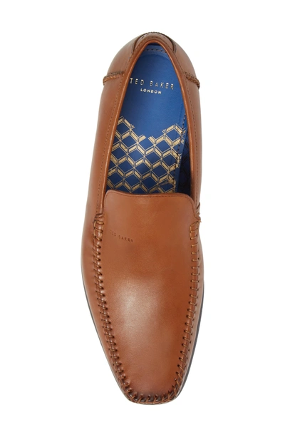 Shop Ted Baker Bly 9 Venetian Loafer In Tan Leather