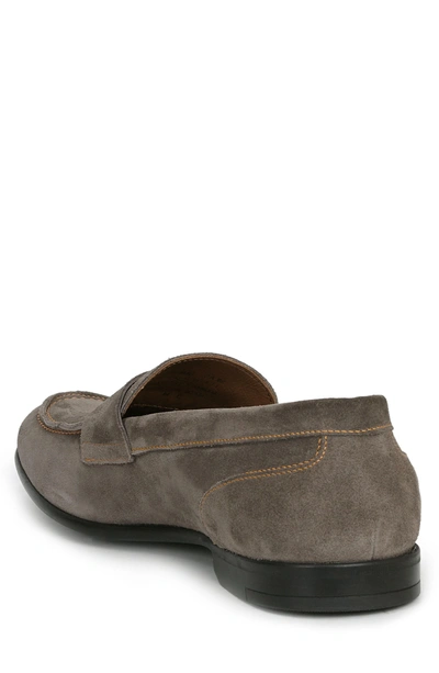 Shop Bruno Magli Silas Penny Loafer In Taupe Suede