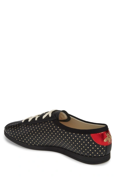 Shop Gucci Falacer Guccy Print Sneaker In Black/ Tan