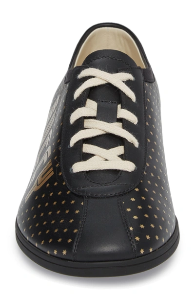 Shop Gucci Falacer Guccy Print Sneaker In Black/ Tan