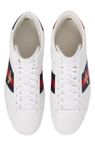 Shop Gucci New Ace High Bee Sneaker In White