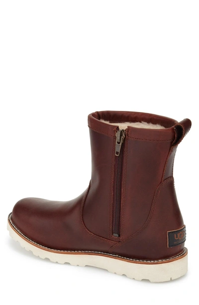 Shop Ugg Hendren Tl Waterproof Zip Boot In Cordovan