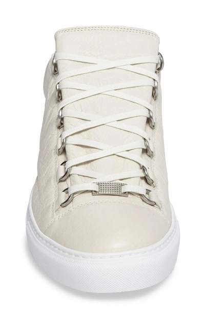Shop Balenciaga Arena Low Sneaker In Extra Blanc Leather