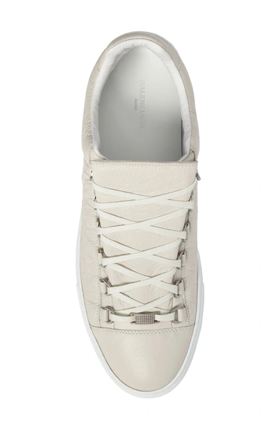 Shop Balenciaga Arena Low Sneaker In Extra Blanc Leather