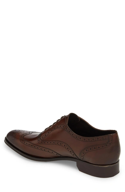 Shop To Boot New York Milton Wingtip Oxford In Marrone Leather