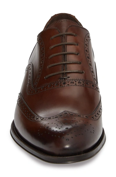 Shop To Boot New York Milton Wingtip Oxford In Marrone Leather