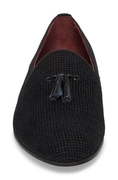 Shop Ted Baker Vardah Tassel Loafer In Black/ Grey Leather