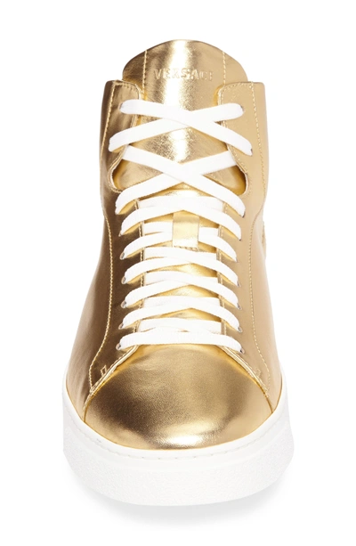 Shop Versace 3d Medusa Sneaker In Gold