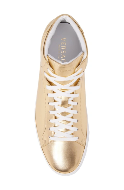 Shop Versace 3d Medusa Sneaker In Gold