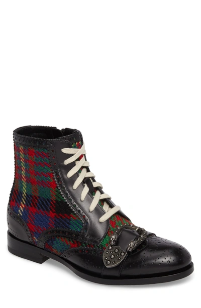 Shop Gucci Queercore Boot In Plaid