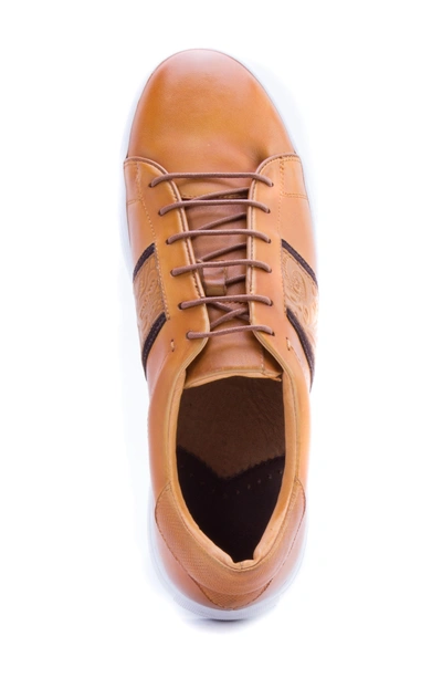 Shop Robert Graham Delgado Embossed Sneaker In Cognac Leather