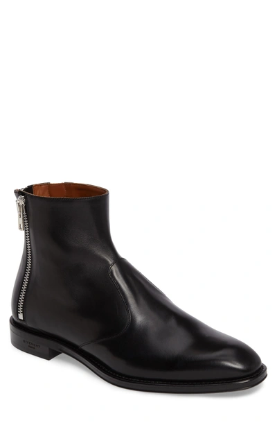 Shop Givenchy Three-zipper Boot In Black