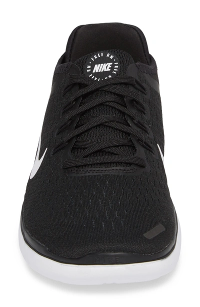 Shop Nike Free Rn 2018 Running Shoe In Black/ White