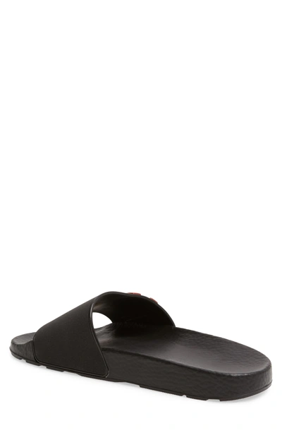 Shop Bally Saxor Slide Sandal In Black/ Garnet