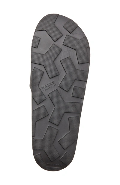 Shop Bally Saxor Slide Sandal In Black/ Garnet