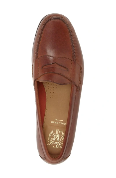Shop Cole Haan 'pinch Grand' Penny Loafer In Papaya Leather