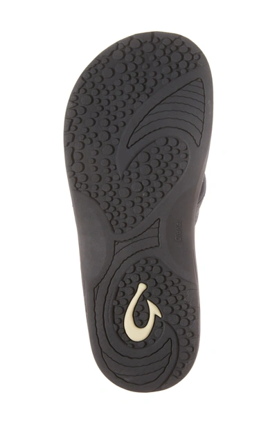 Shop Olukai Hokua Flip Flop In Charcoal/ Charcoal