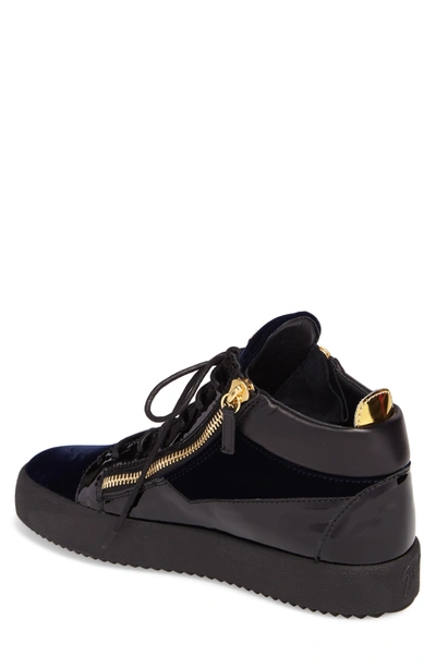 Shop Giuseppe Zanotti High-top Sneaker In Navy
