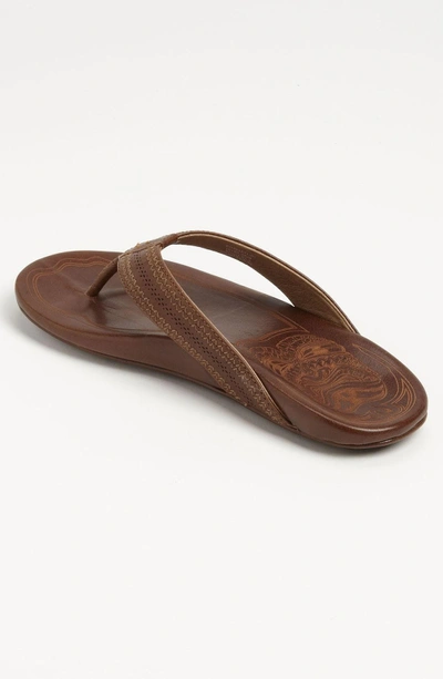 Shop Olukai 'pookela' Flip Flop In Dark Java/ Dark Java