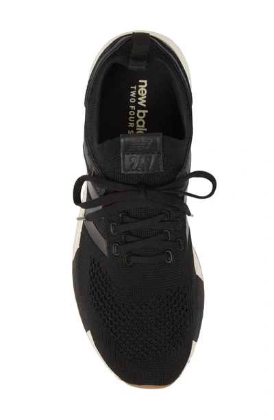 Shop New Balance 247 Decon Knit Sneaker In Black