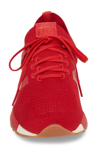 Shop New Balance 247 Decon Knit Sneaker In Admiral Red