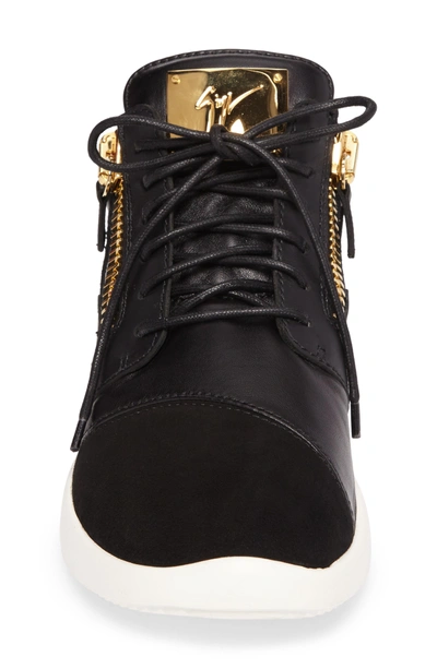 Shop Giuseppe Zanotti Mid-top Sneaker In Black