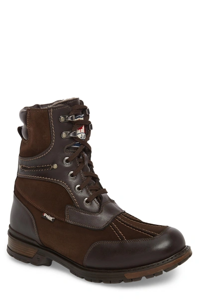 Shop Pajar 'carrefour' Snow Boot In Dark Brown Leather