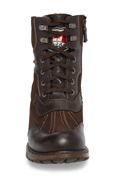 Shop Pajar 'carrefour' Snow Boot In Dark Brown Leather