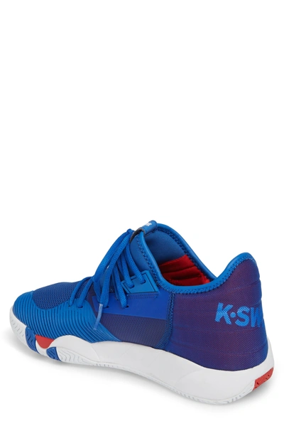 Shop K-swiss Si-2018 Mid Top Sneaker In Strong Blue/white/ Red