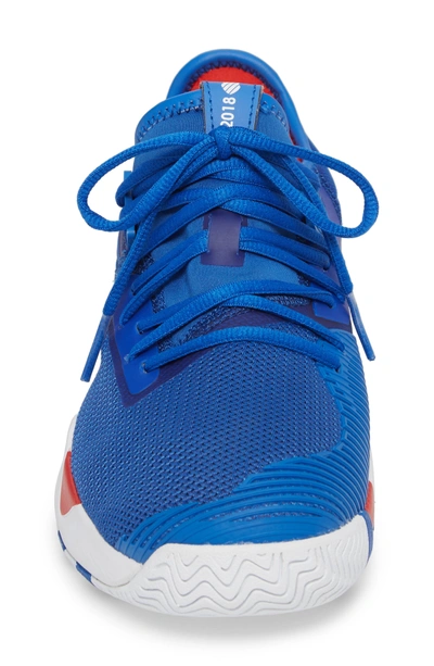 Shop K-swiss Si-2018 Mid Top Sneaker In Strong Blue/white/ Red