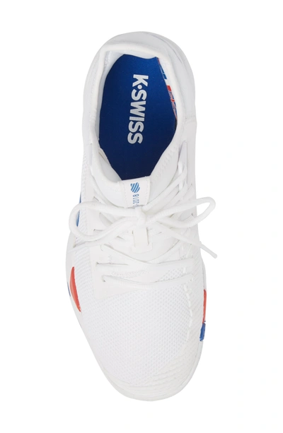 Shop K-swiss Si-2018 Mid Top Sneaker In White/strong Blue/red