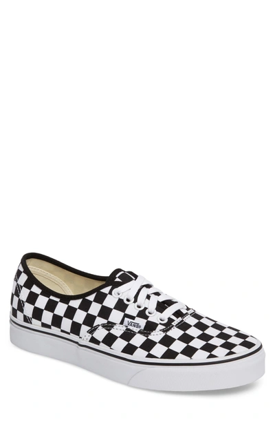 Shop Vans Authentic Sneaker In Black/ White Checkerboard