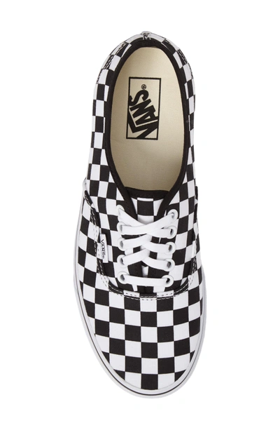 Shop Vans Authentic Sneaker In Black/ White Checkerboard