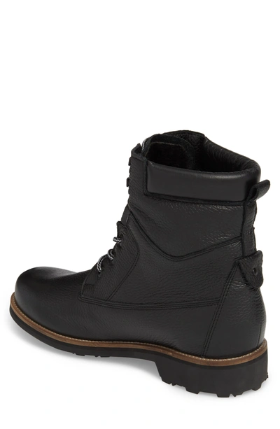 Shop Pajar David Plain Toe Waterproof Boot In Black Leather