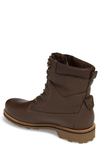 Shop Pajar David Plain Toe Waterproof Boot In Chocolate Leather
