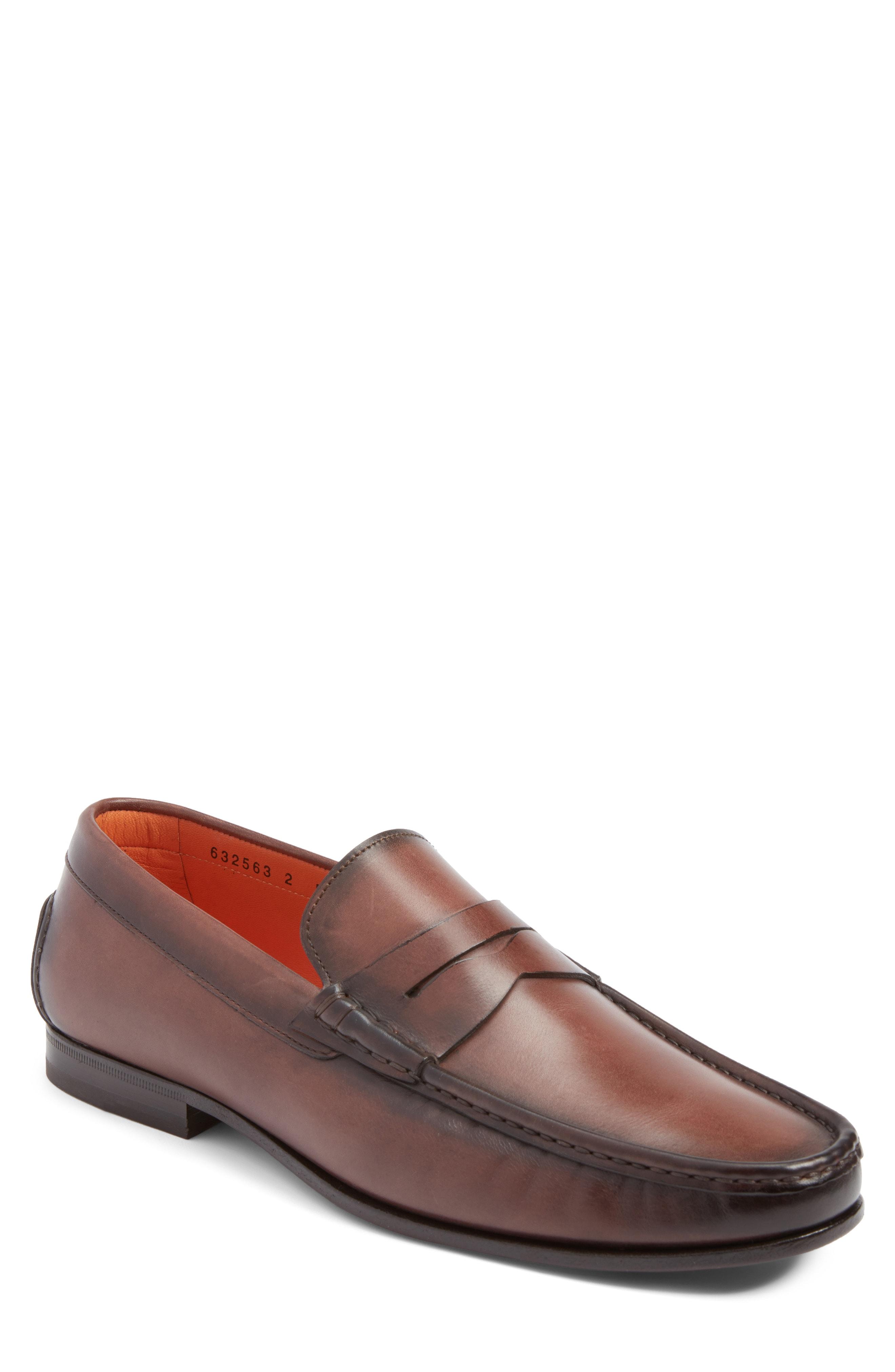 santoni fergus penny loafer