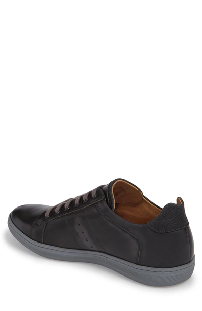 Shop Mezlan Cuzco Sneaker In Graphite/ Black Leather