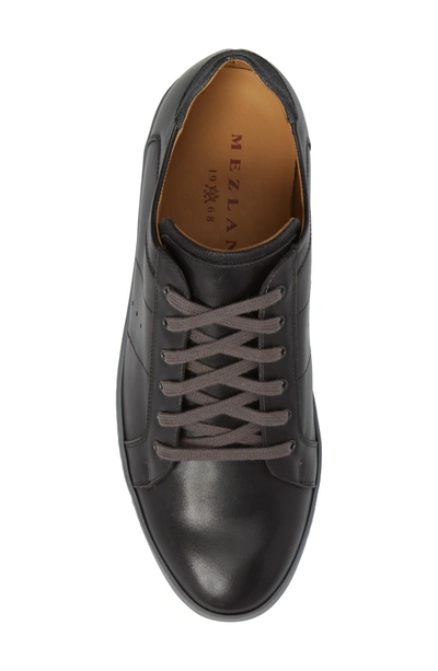 Shop Mezlan Cuzco Sneaker In Graphite/ Black Leather