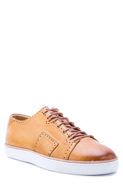 Shop Robert Graham Marti Low Top Sneaker In Cognac Leather