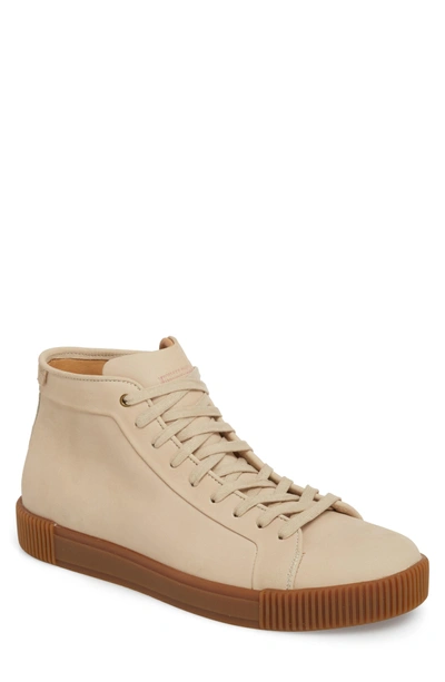 Shop Michael Bastian Lyons High Top Sneaker In Oyster Leather