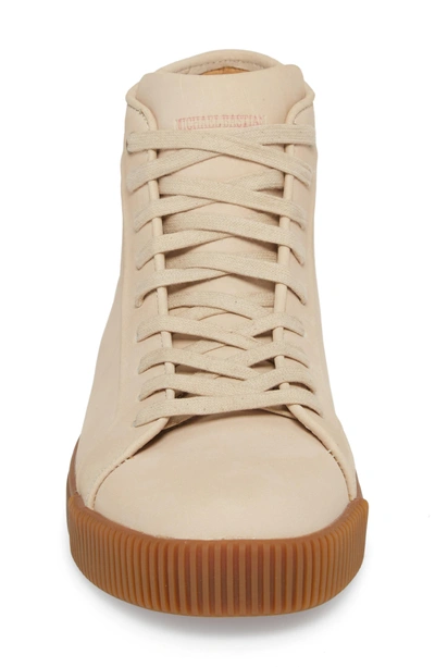 Shop Michael Bastian Lyons High Top Sneaker In Oyster Leather