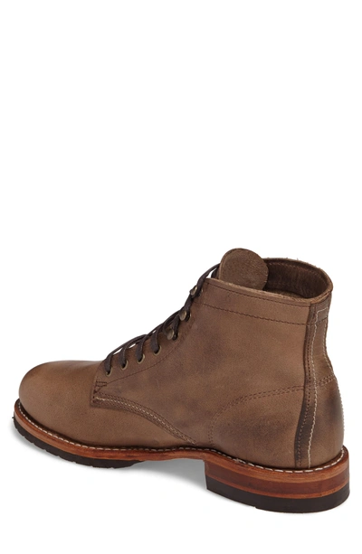 Shop Wolverine Evans Plain Toe Boot In Stone Leather