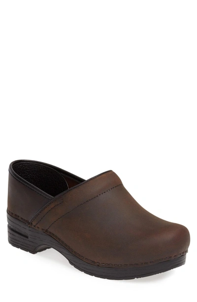 Shop Dansko Pro Clog In Antique Brown Oiled