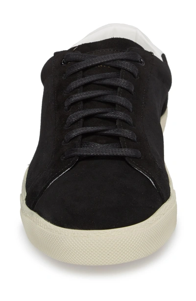 Shop Saint Laurent Alpha Low Top Sneaker In Black Suede